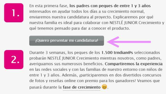 Muestras gratuitas Nestle
