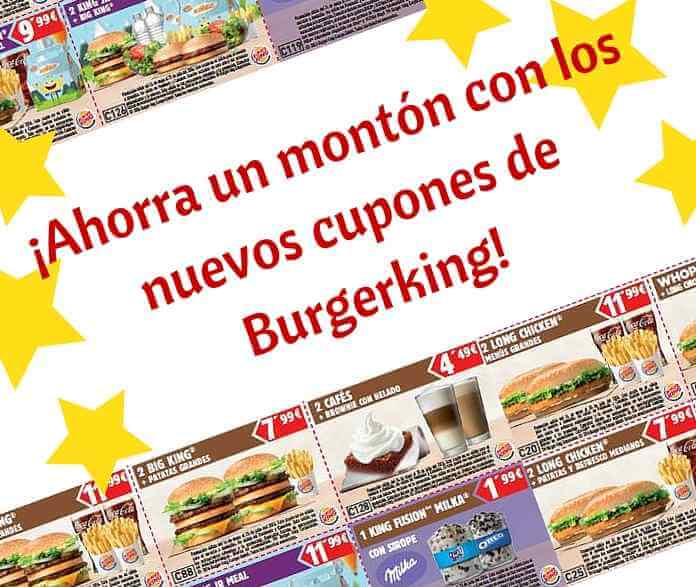 Nueva cartilla de cupones descuento para Burgerking