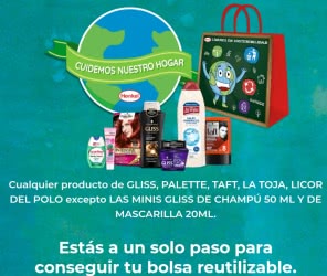 Bolsa ecológica gratis de regalo carrefour y Henkel