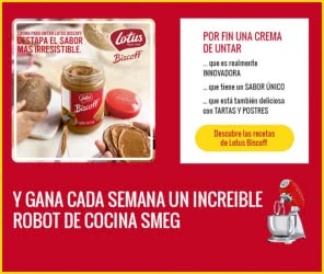 lotus biscoff sorteo robot smeg