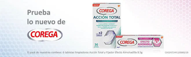 muestras gratis corega limpiador y fijador