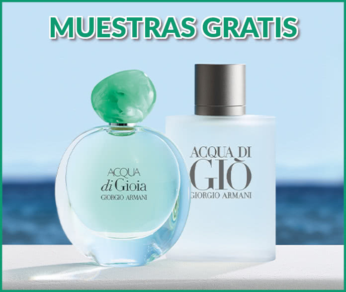 muestras gratis destino belleza acqua di gio