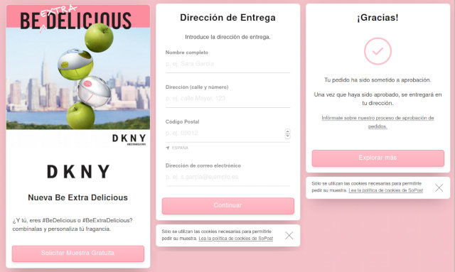 Muestras Gratis Dkny Be Extra Delicious Formulario