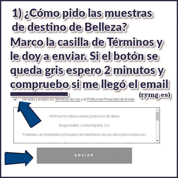 Pasos para Pedir las Muestras En Destino De Belleza