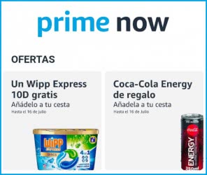 prime now gratis wipp express y cocacola energy
