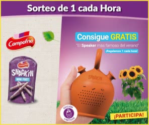 snackin sorteo altavoces botijo