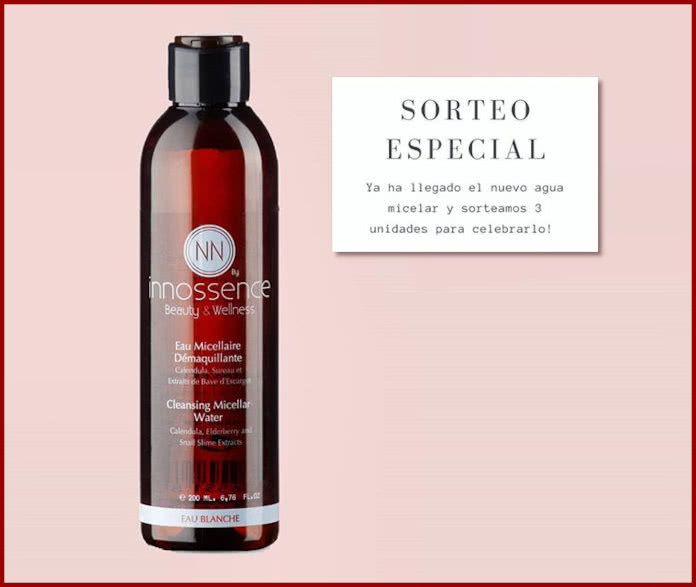 sorteo inossence nuevo agua micelar