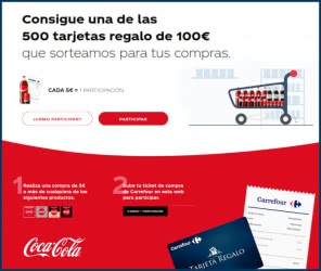 Coca Cola Sortea 500 Tarjetas 100 Euros