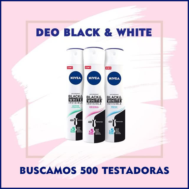 Nivea Busca 500 Testadoras Deo Black And White