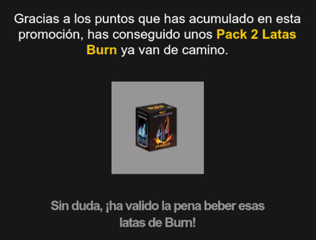 Regalos Bebida Burn Por Puntos Regalo Conseguido