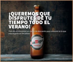 San Miguel Sorteo Tarjetas Decathlon