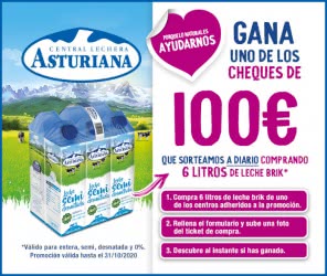 Central Lechera Asturiana Sorteo Cheques 100 Euros