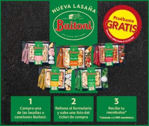 Prueba Gratis Lasanas Buitoni