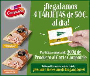 Sorteo Campofrio Eci Tarjetas 50 Euros