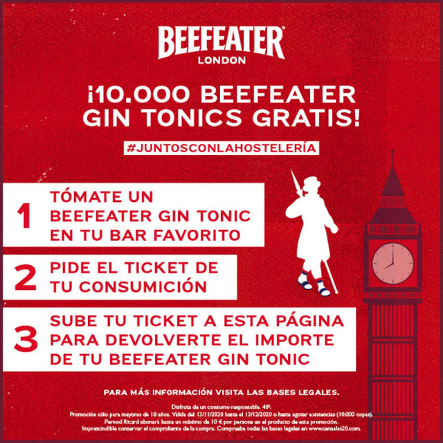 10000 Beefeater Dry Pink Reembolsos