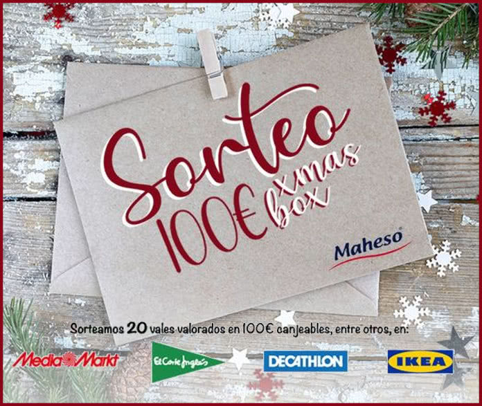 Maheso Sorteo 20 Vales 100 Euros