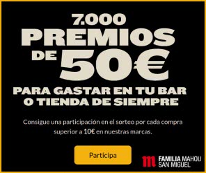 Mahou Sorteo 7000 Premios 50 Euros