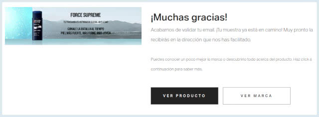 Muestras Gratis Biotherm Supreme Force Registrado