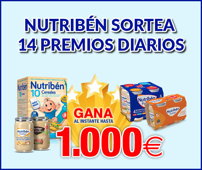 Nutribén Sorteo Diario Premios Hasta 1000 Euros