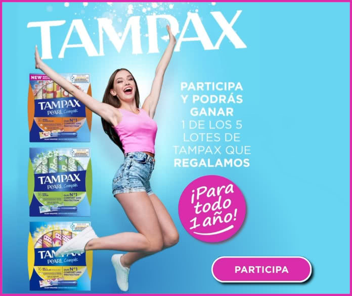 Tampax Sorteo 5 Lotes Anuales Encuesta