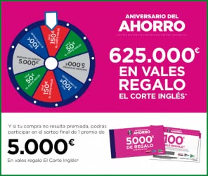 Vales Regalo ECI Aniversario Ahorro