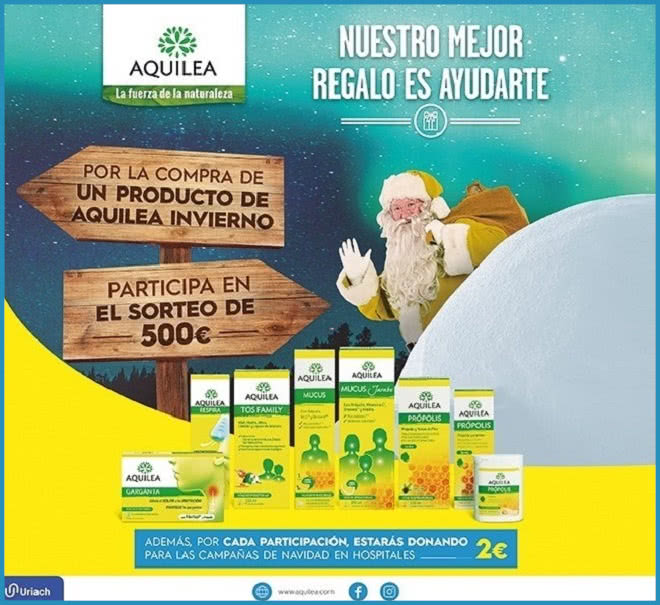 Aquilea Sorteo 500 Euros Navidad
