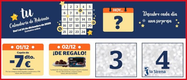 Sorteos Calendarios Adviento 2020 Lasirena