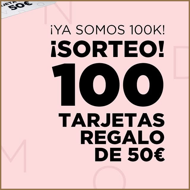 Sorteo Marvimundo 100 Mil Fans 100 Tarjetas 50 Euros