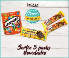 Sorteo 5 Packs Novedades Chocolates Lacasa