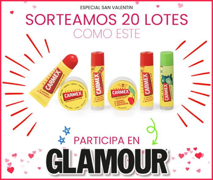 Sorteo Glamour 20 Lotes Carmex San Valentín