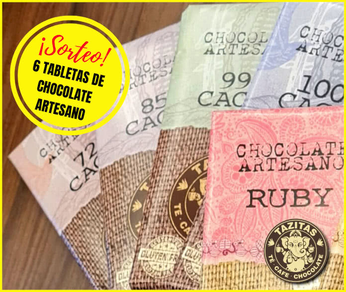Tazitas Sorteo 6 Tabletas Chocolate Artesano