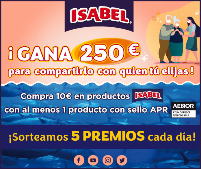 Conservas Isabel Sorteo 210 Tarjetas 250 Euros