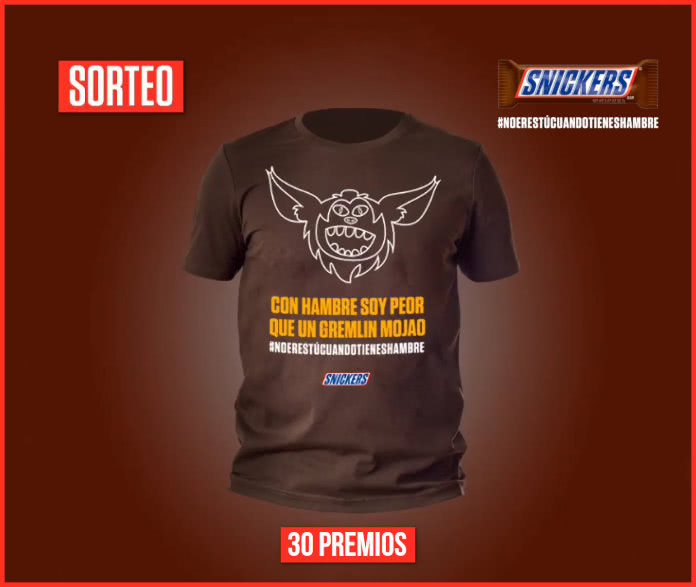 Sorteo Snickers 30 Camisetas