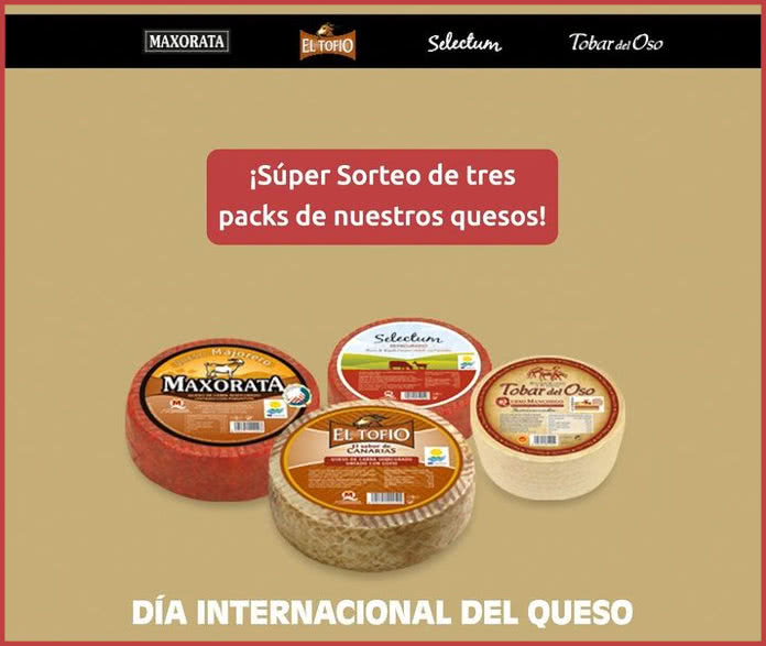 Sorteo Tofio 3 Packs Quesos