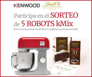 Sorteo Kenwood Lindt 5 Robots Kmix