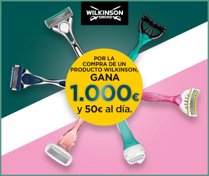 Sorteo Wilkinson Sword Premios De 50 Y 1000 Euros