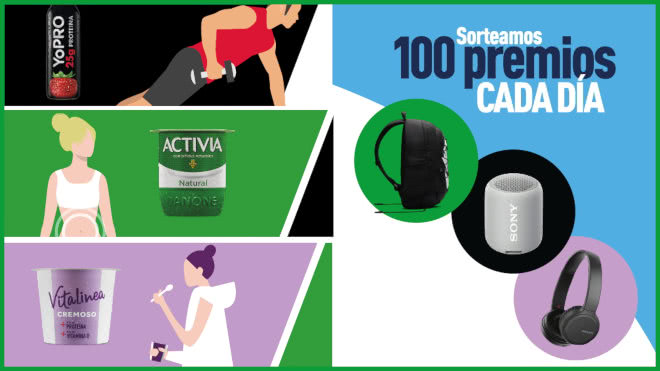 Danone Sorteo 100 Premios Diarios Vitalinea Activia Yopro