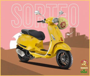 Sorteo Salsas Choví Moto Vespa Bravas Barcelona