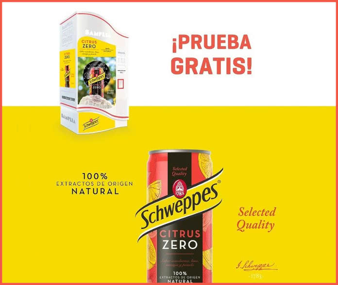 Muestras Gratis Samplia Scheweppes Citrus Zero