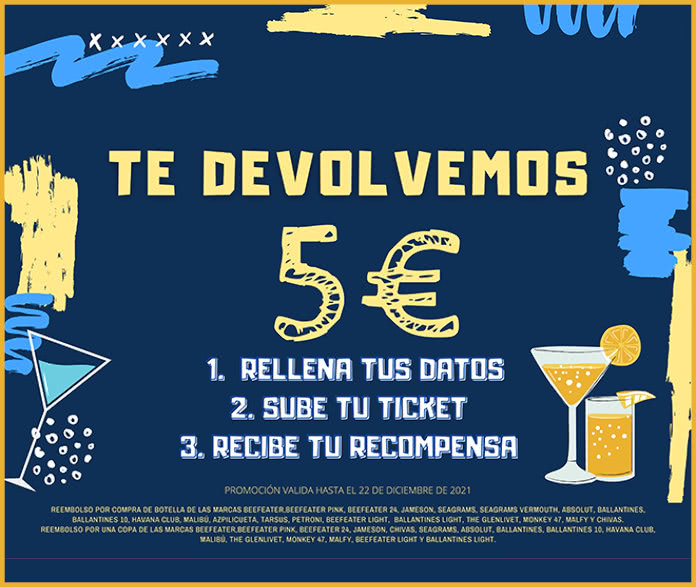 Reembolso Pernord Ricard 5 Euros