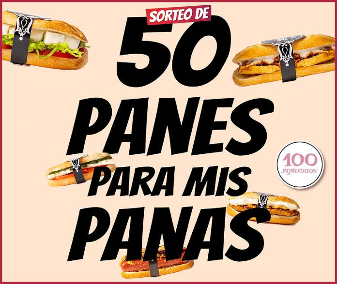 Sorteo 100 Montaditos 50 Códigos