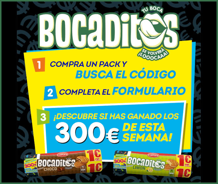 Sorteo Por Compra Bocaditos 300 Euros
