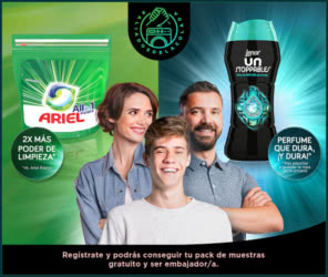 Tester Próxima a ti Embajadores Ariel Pods Lenor Unstoppables