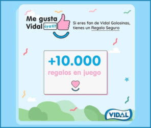 Sorteo Vidal Golosinas 10000 Premios