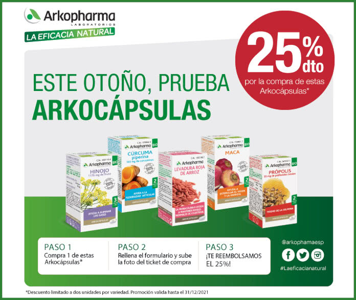 Reembolso Arkopharma Arkocápsulas