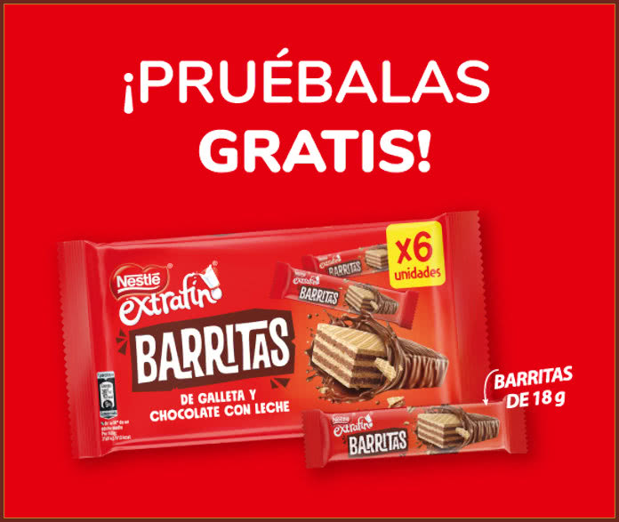 Prueba Gratis Nestle Barritas Chocalate Extrafino