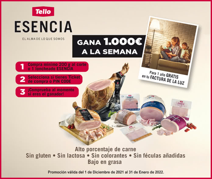 Sorteo Por Compra Tello Esencia 1000 euros Semana