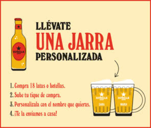 Regalo Por Compra Estrella Damm Jarra Personalizada
