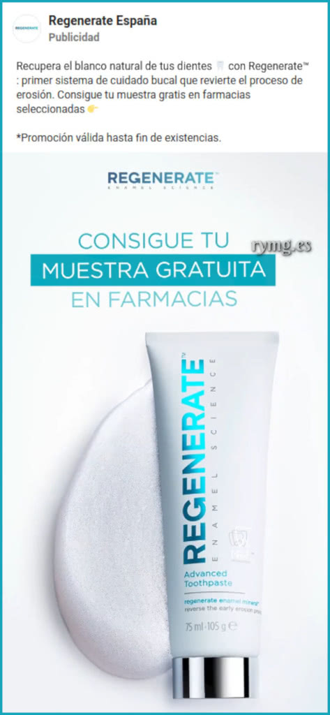 Muestras Gratis Regenerate Anuncio Redes