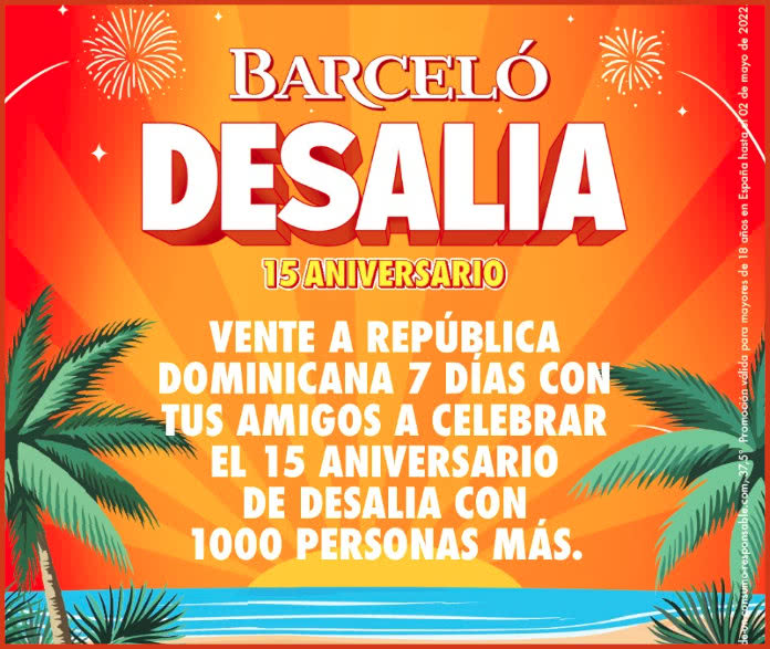 Sorteo Desalia Viaje Republica Dominicana